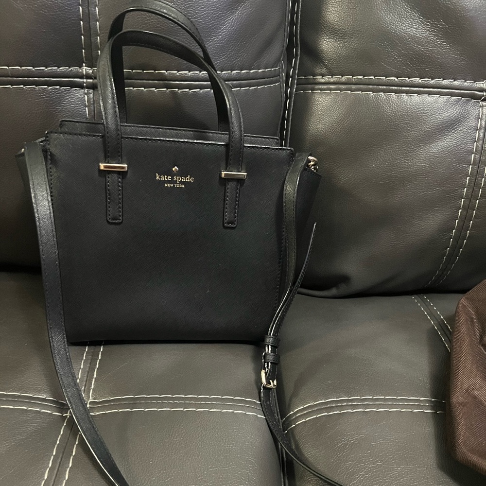KATE SPADE BLACK SMALL TOTE/CROSSBODY BAG
